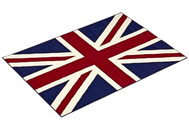 HANSE Home Teppich »Union Jack«, rechteckig, 9 mm Höhe, Kurzflor, Rutschfest, Flaggen Motiv, Wohnzimmer, Kinderzimmer, Flur von HANSE Home