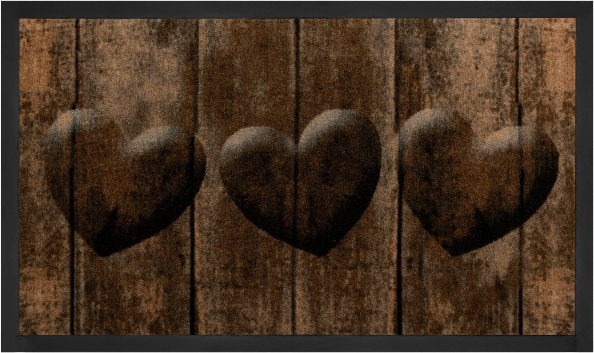 HANSE Home Fussmatte »3 Hearts«, rechteckig, 5 mm Höhe, Herzen Motiv, waschbar, Schmutzfangmatte, Outdoor, Innen, Rutschfest HANSE Home Fussmatte »3 Hearts«, rechteckig, 5 mm Höhe, Herzen Motiv, waschbar, Schmutzfangmatte, Outdoor, Innen, Rutschfest von HANSE Home
