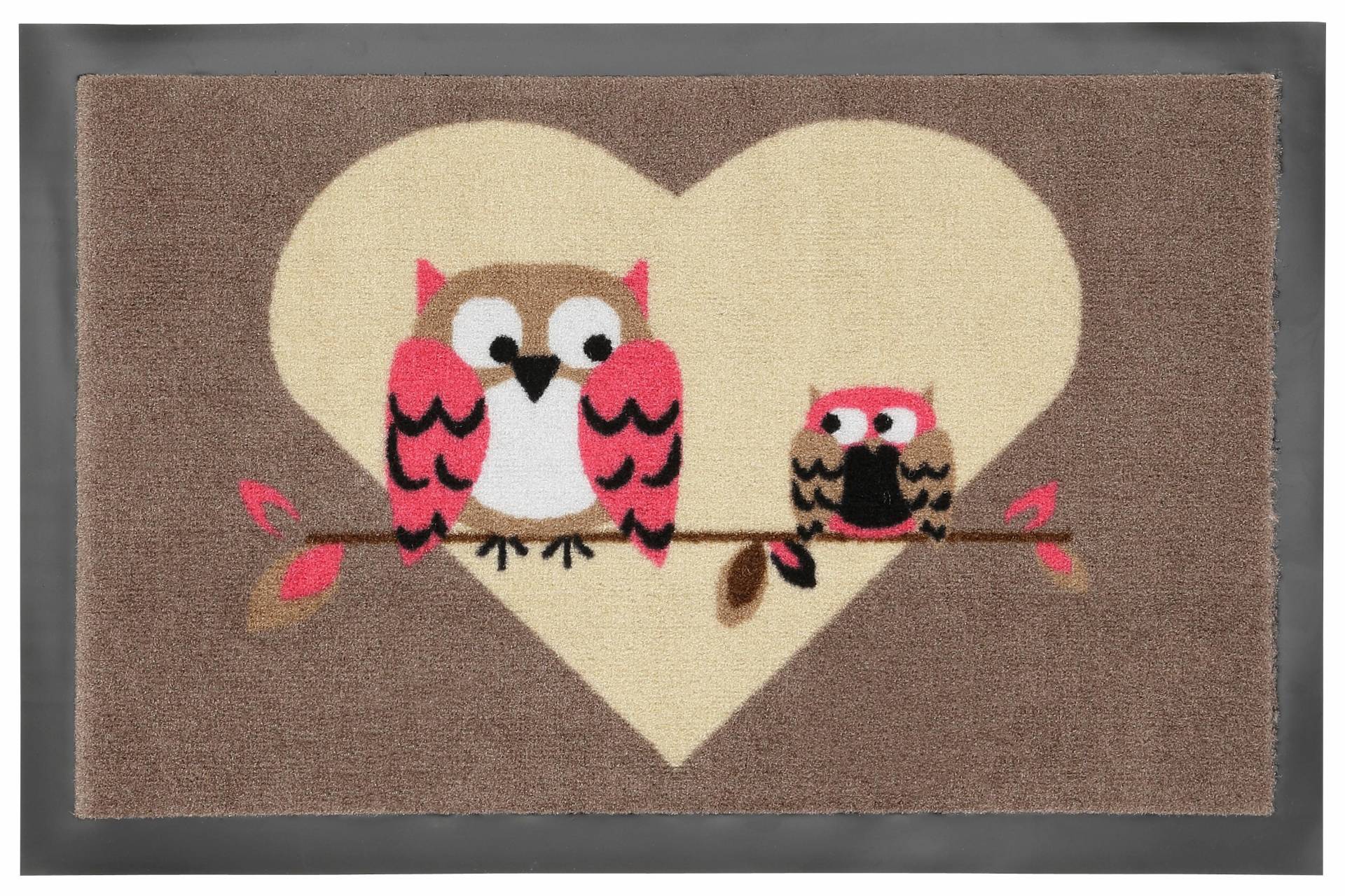 HANSE Home Fussmatte »Eule3«, rechteckig, 7 mm Höhe, Herbst Motiv Eule, Herz Muster, Robust, Rutschhemmend, Eingang HANSE Home Fussmatte »Eule3«, rechteckig, 7 mm Höhe, Herbst Motiv Eule, Herz Muster, Robust, Rutschhemmend, Eingang von HANSE Home