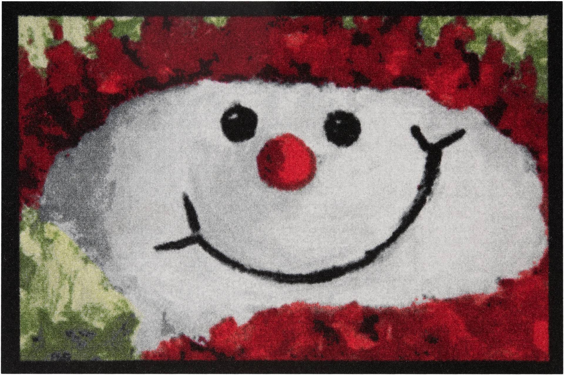 HANSE Home Fussmatte »Snowman«, rechteckig, Pflegeleicht, Rutschhemmend, Weihnachten, Waschbar, Festlich von HANSE Home