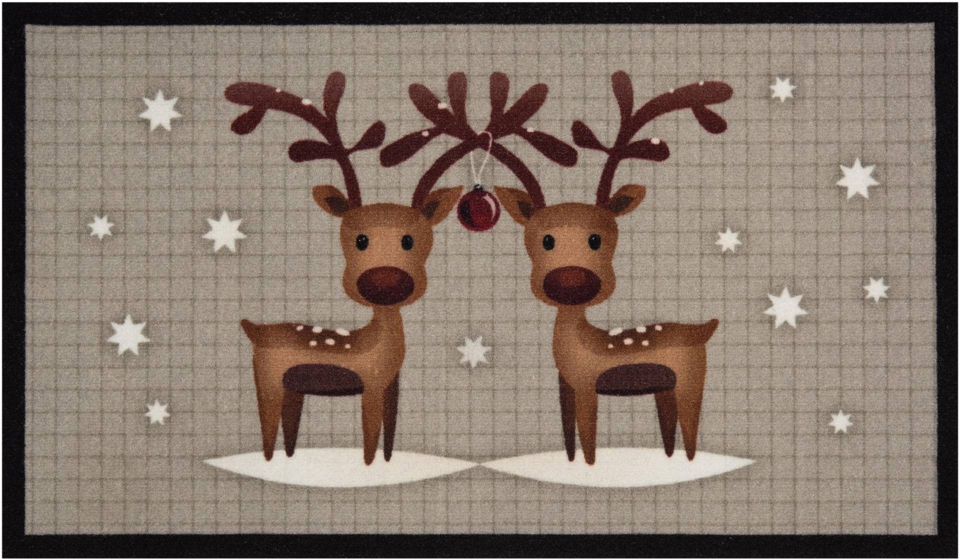 HANSE Home Fussmatte »Two Reindeers«, rechteckig, 7 mm Höhe, Tier Motiv, Robust, Rutschfest, Weihnachten, Waschbar, Rentiere HANSE Home Fussmatte »Two Reindeers«, rechteckig, 7 mm Höhe, Tier Motiv, Robust, Rutschfest, Weihnachten, Waschbar, Rentiere von HANSE Home