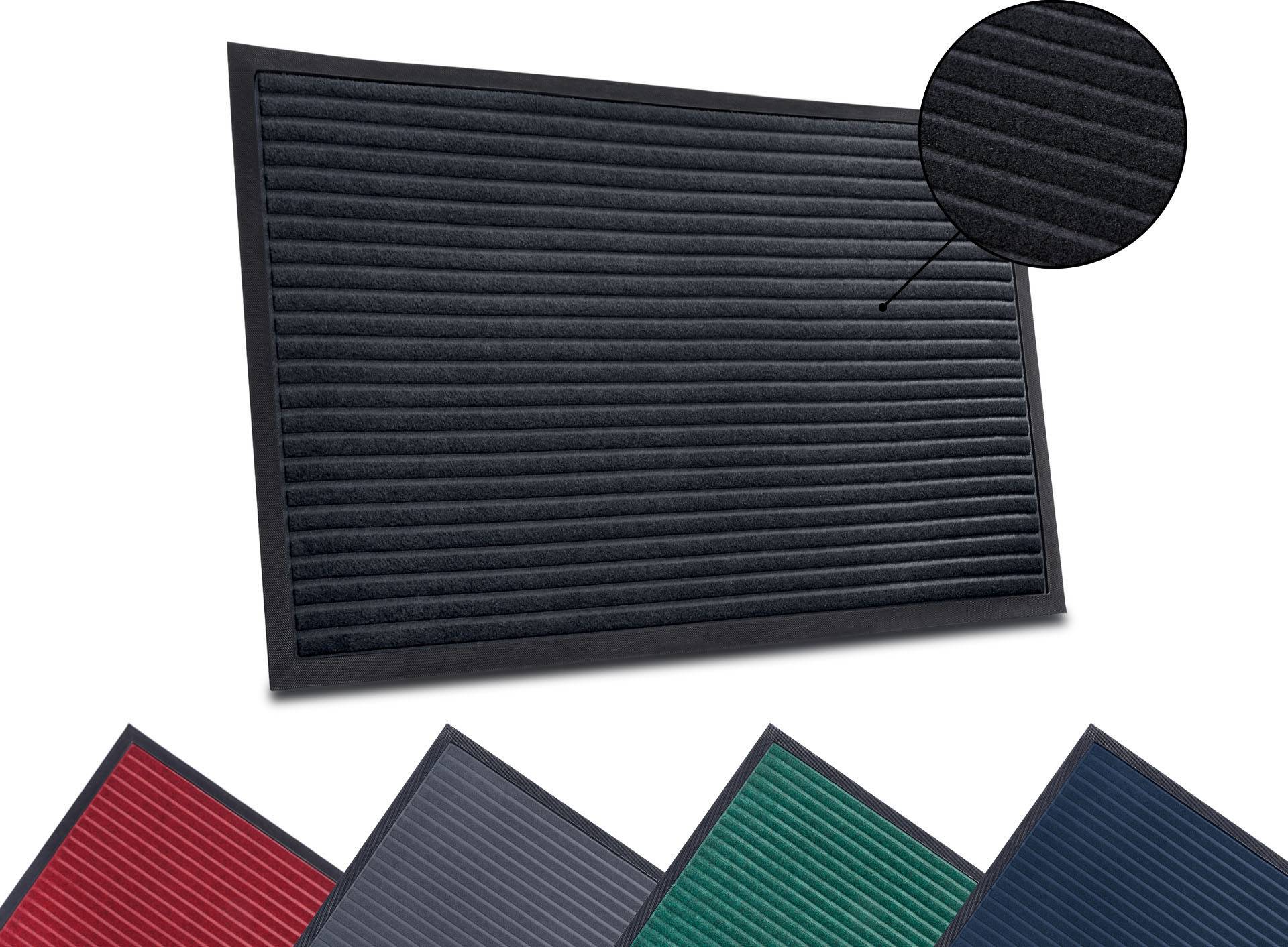 HANSE Home Fussmatte »High Low Striped Mat«, rechteckig, Schmutzfangmatte, rutschfest, waschbar, wetterfest, Innen, Aussen, Flur von HANSE Home