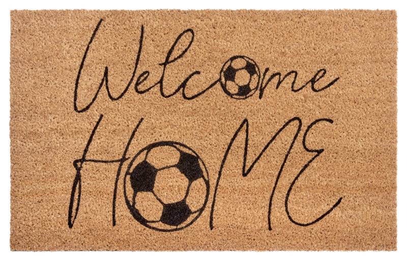 HANSE Home Fussmatte »Kokos Welcome Home Soccer«, rechteckig, Strapazierfähig, pflegeleicht, robust, wetterfest, UV-beständig von HANSE Home