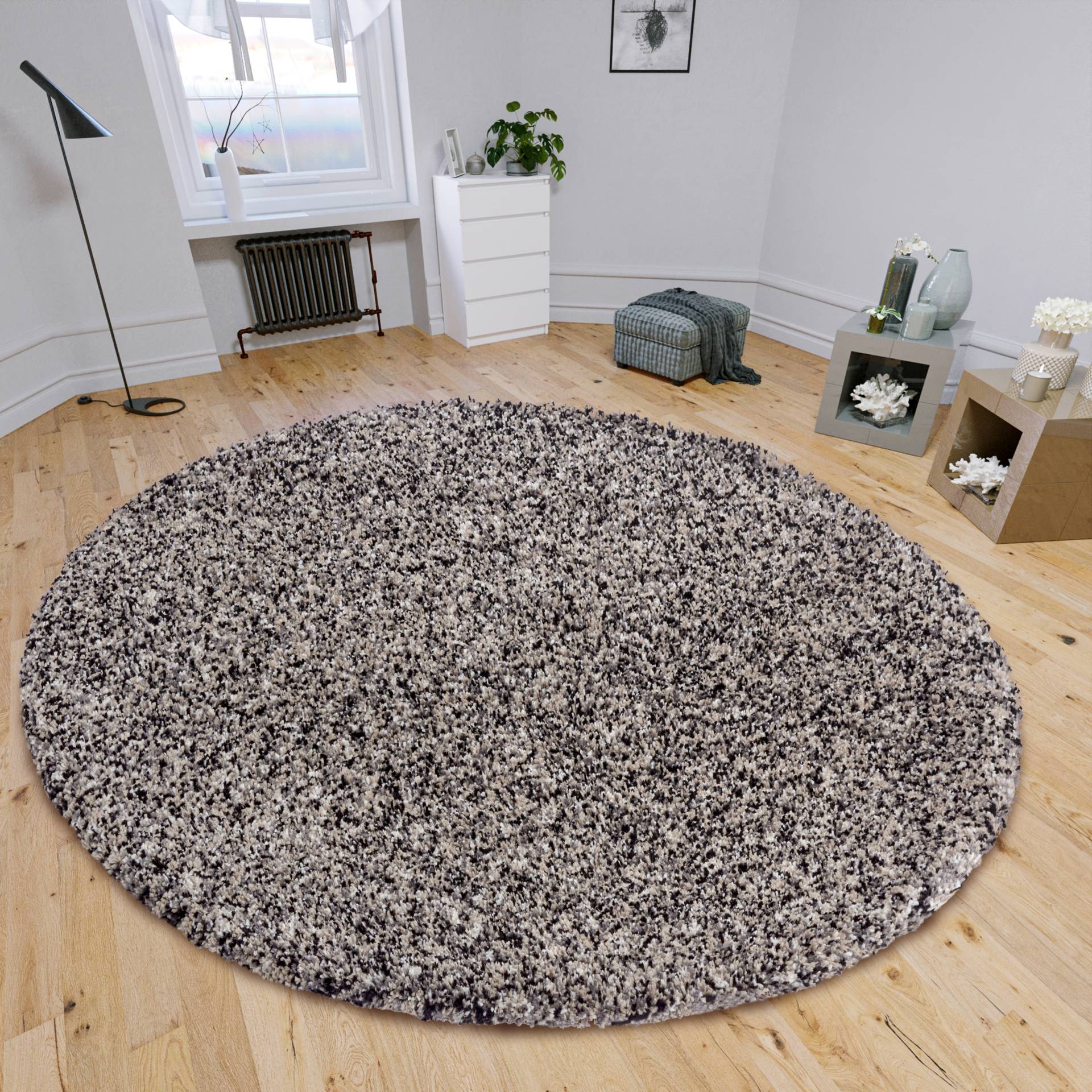 HANSE Home Hochflor-Teppich »Shag«, rund, 35 mm Höhe, Hochflor, Shaggy, pflegeleicht, flauschig, weich von HANSE Home