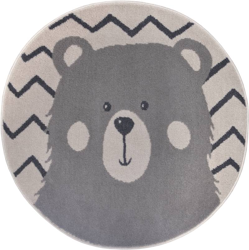 HANSE Home Kinderteppich »Adventures Bear«, rund, 8 mm Höhe, Spielteppich, fest, Kinderzimmer, Kurzflor, Spielunterlage von HANSE Home