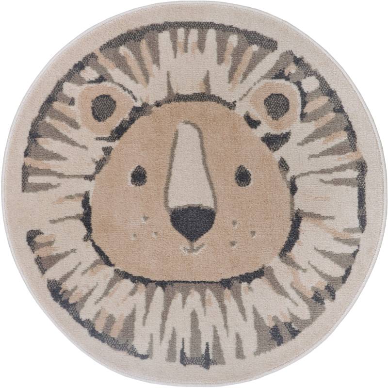 HANSE Home Kinderteppich »Adventures Lion«, rund, 8 mm Höhe, Spielteppich, fest, Kinderzimmer, Kurzflor, Spielunterlage von HANSE Home