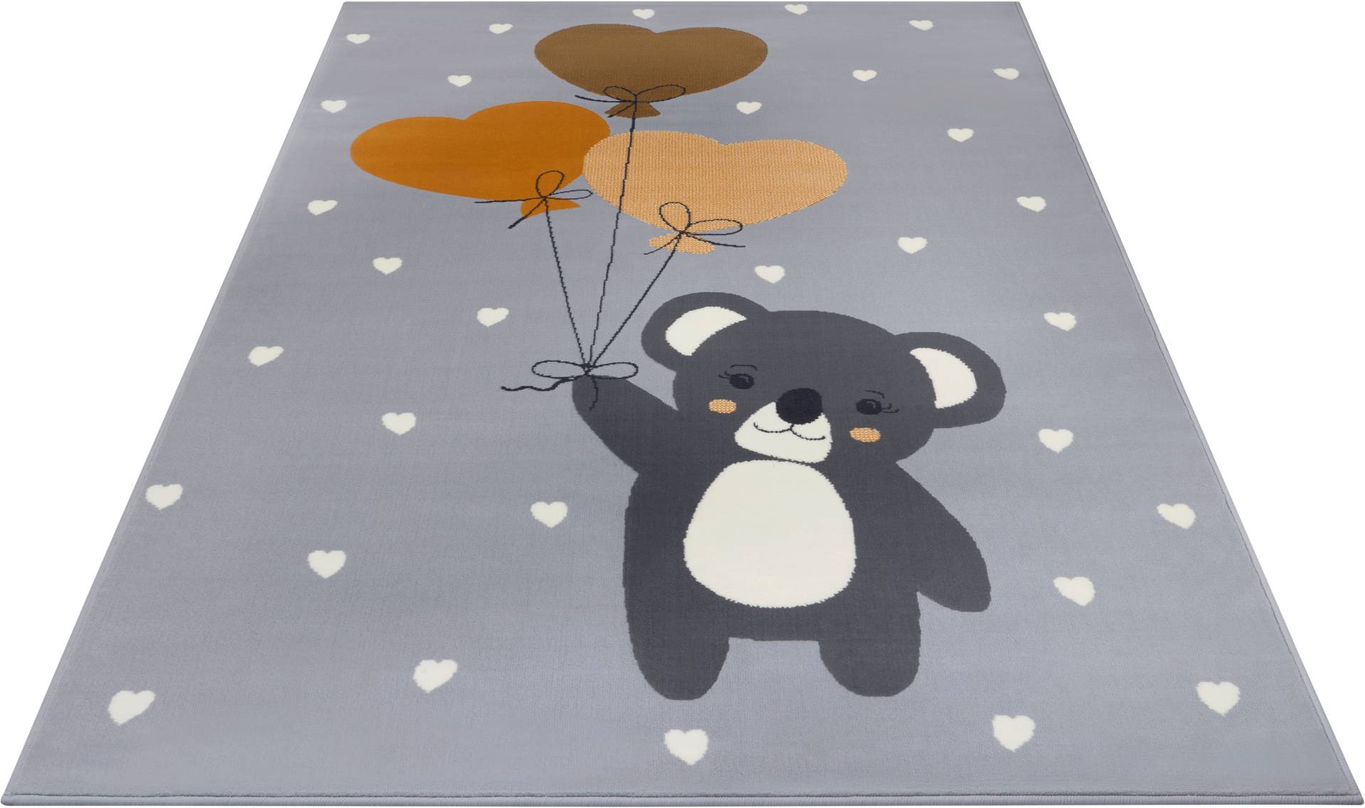 HANSE Home Kinderteppich »Koala Sweetheart«, rechteckig, Herzen, Kurzflor, Tiermotiv, Strapazierfähig, Pflegeleicht, Robust von HANSE Home