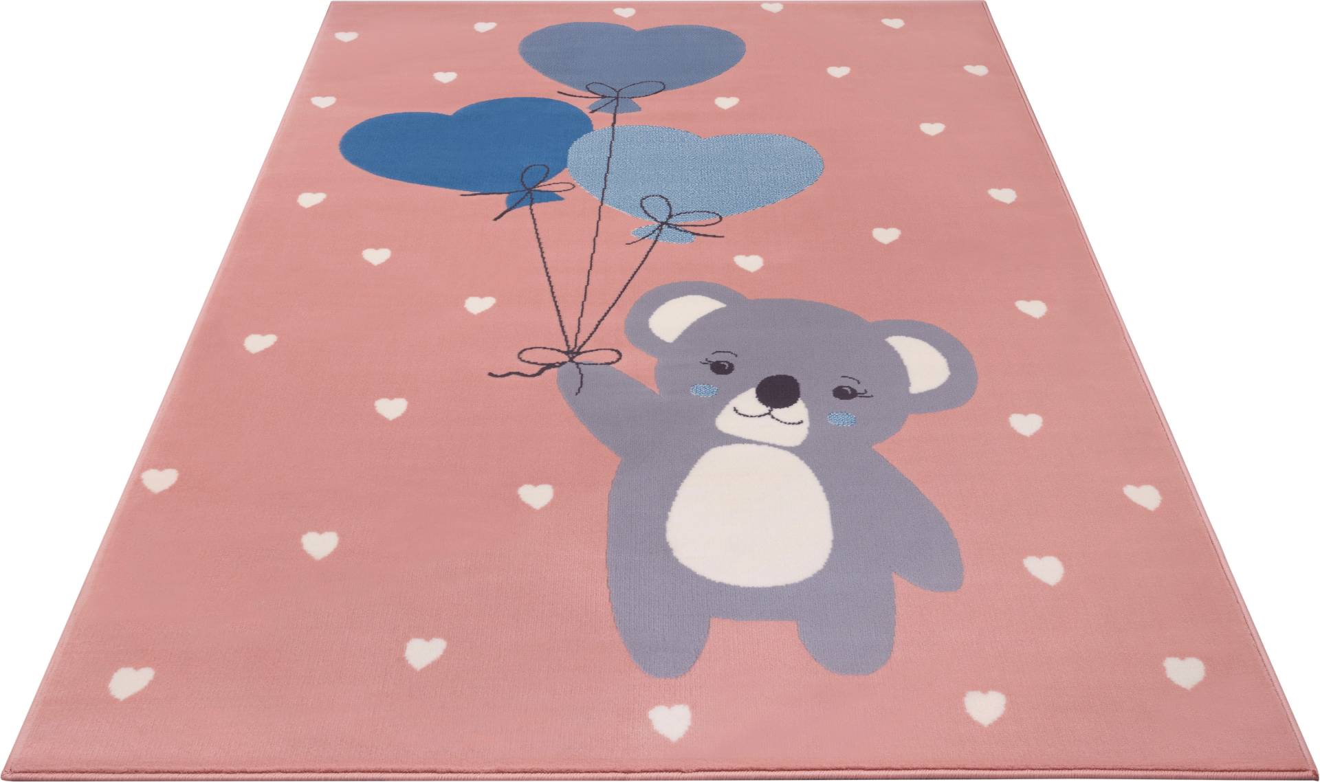 HANSE Home Kinderteppich »Koala Sweetheart«, rechteckig, Herzen, Kurzflor, Tiermotiv, Strapazierfähig, Pflegeleicht, Robust von HANSE Home