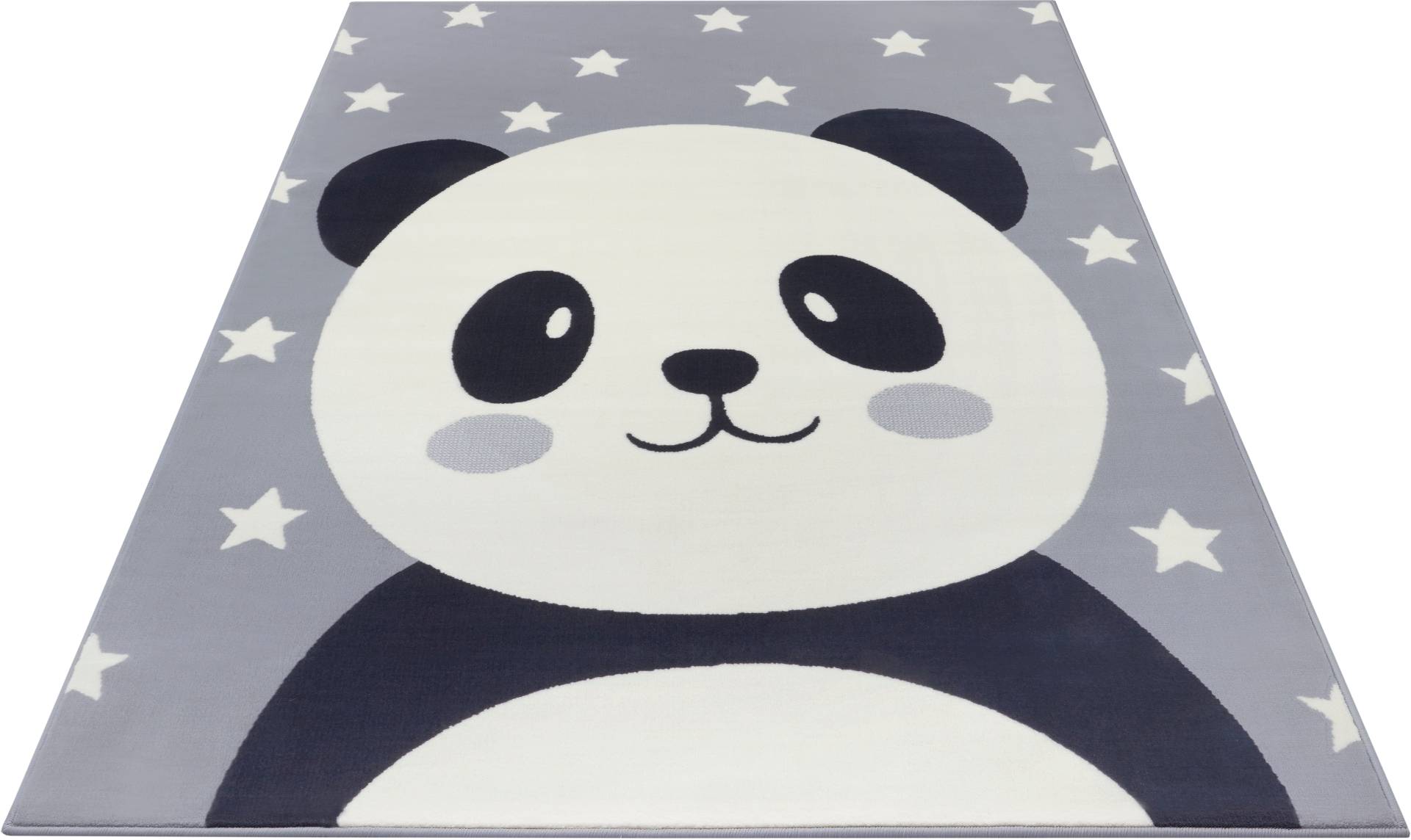 HANSE Home Kinderteppich »Panda Pepples«, rechteckig, 9 mm Höhe, Kurzflor, Tiermotiv, Sterne, Strapazierfähig, Pflegeleicht, Robust von HANSE Home