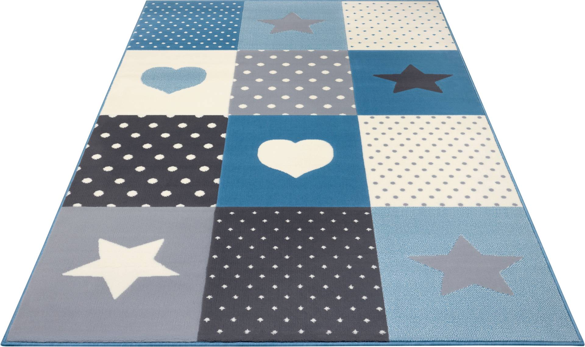 HANSE Home Kinderteppich »Pretty Patchwork«, rechteckig, Stern, Herz Motiv, Kurzflor, Patchwork von HANSE Home