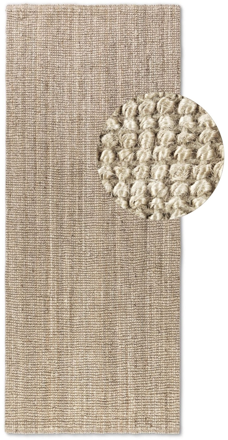 HANSE Home Teppich »Jaipur«, rechteckig, 10 mm Höhe, Jute, Natur, Wohnzimmer, Esszimmer, Schlafzimmer, Flur, Modern, Boho von HANSE Home