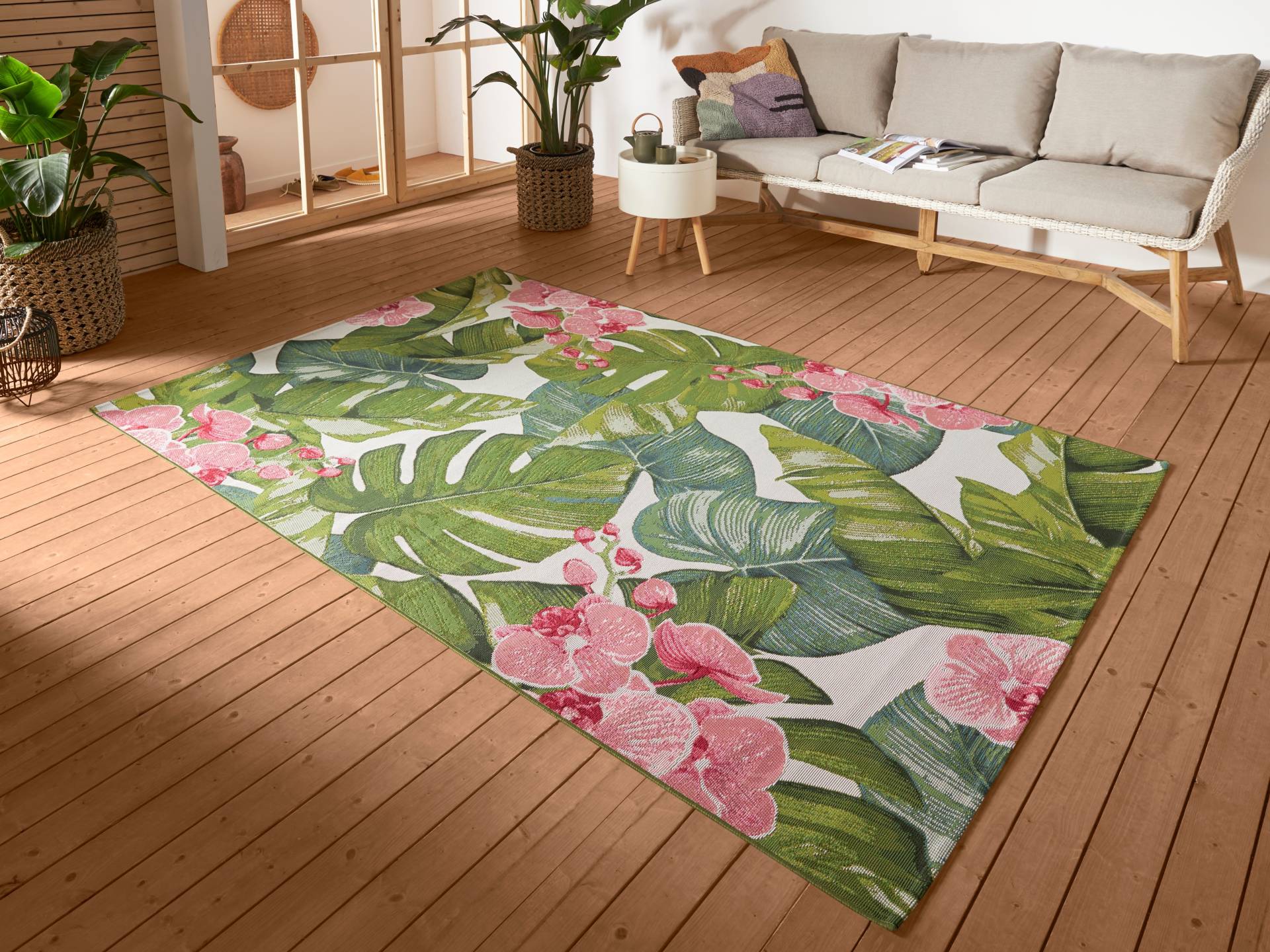 HANSE Home Outdoorteppich »Tropical«, rechteckig, 3 mm Höhe, In-& Outdoor, Teppich, Wetterfest, Balkon, Garten, Wohnzimmer, Floral HANSE Home Outdoorteppich »Tropical«, rechteckig, 3 mm Höhe, In-& Outdoor, Teppich, Wetterfest, Balkon, Garten, Wohnzimmer, Floral von HANSE Home