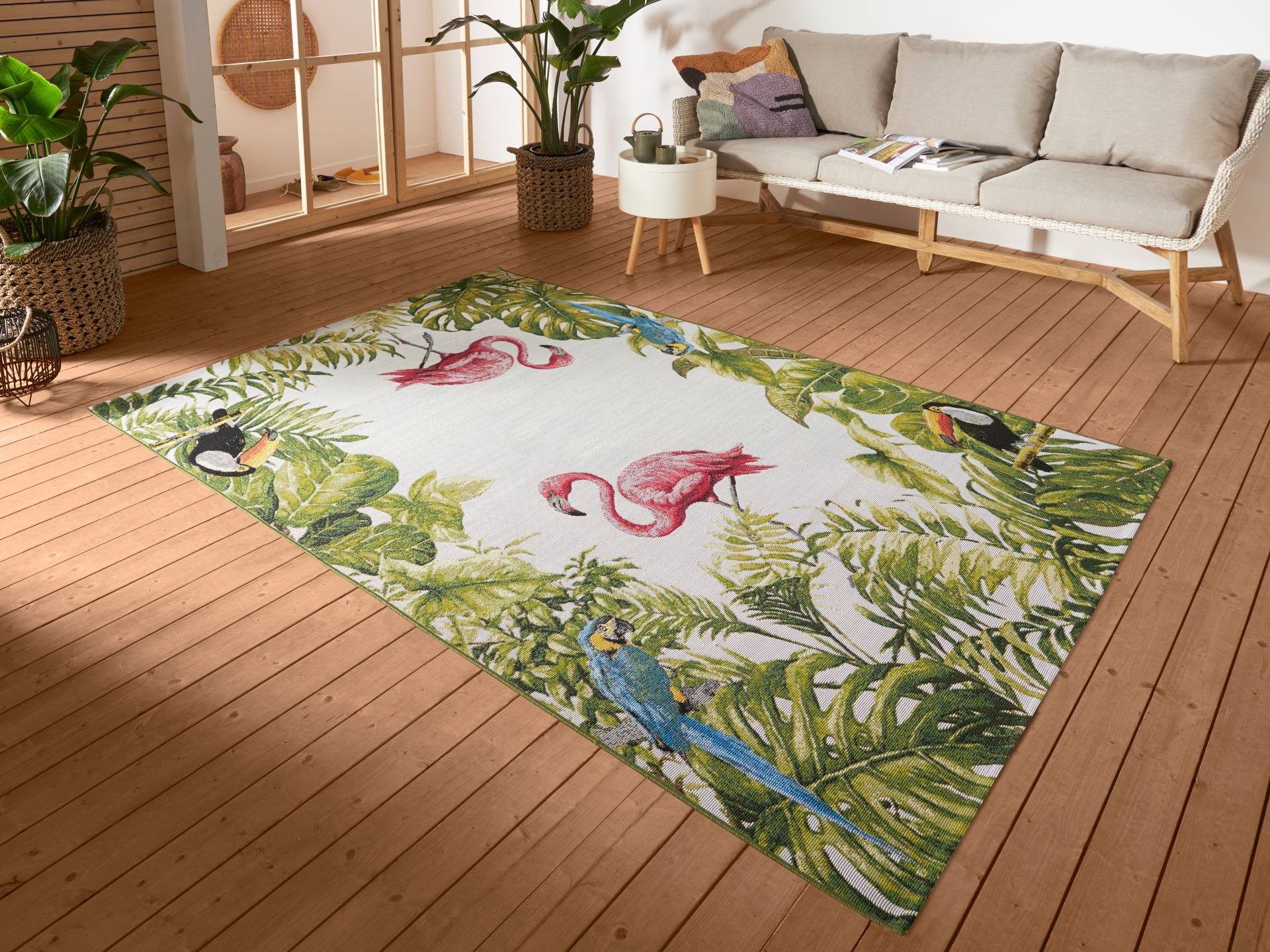 HANSE Home Outdoorteppich »Tropical Birds«, rechteckig, 3 mm Höhe, In-& Outdoor, Teppich, Wetterfest, Balkon, Garten, Wohnzimmer, Floral HANSE Home Outdoorteppich »Tropical Birds«, rechteckig, 3 mm Höhe, In-& Outdoor, Teppich, Wetterfest, Balkon, Garten, Wohnzimmer, Floral von HANSE Home