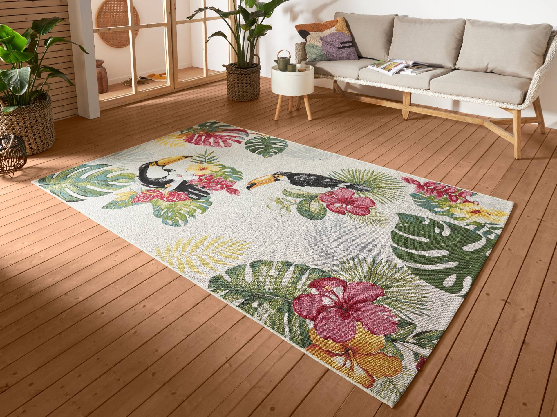 HANSE Home Outdoorteppich »Tropical Dream«, rechteckig, 3 mm Höhe, In-& Outdoor, Teppich, Wetterfest, Balkon, Garten, Wohnzimmer, Floral HANSE Home Outdoorteppich »Tropical Dream«, rechteckig, 3 mm Höhe, In-& Outdoor, Teppich, Wetterfest, Balkon, Garten, Wohnzimmer, Floral von HANSE Home