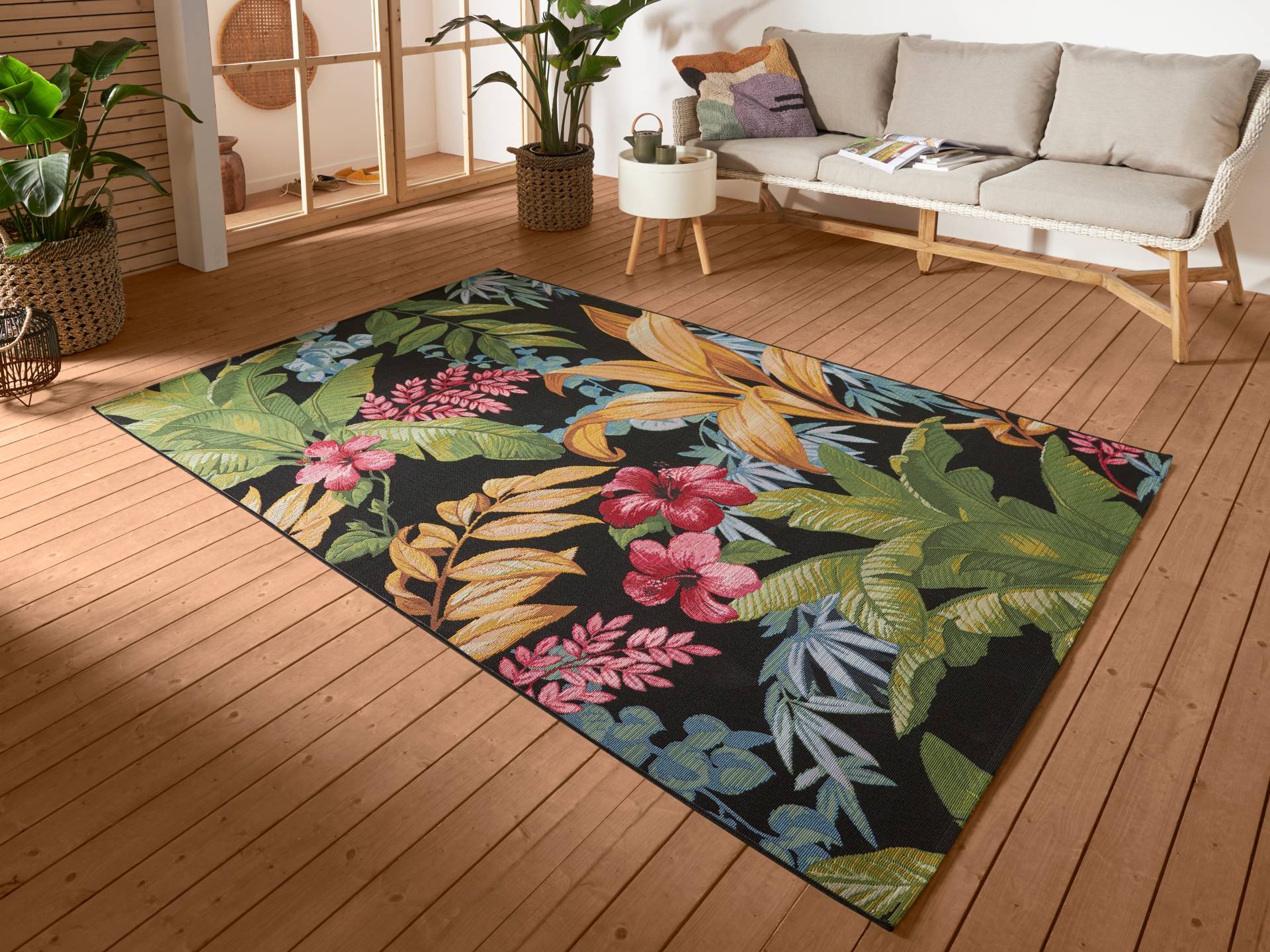 HANSE Home Outdoorteppich »Tropical Flowers«, rechteckig, 3 mm Höhe, In-& Outdoor, Teppich, Wetterfest, Balkon, Garten, Wohnzimmer, Floral HANSE Home Outdoorteppich »Tropical Flowers«, rechteckig, 3 mm Höhe, In-& Outdoor, Teppich, Wetterfest, Balkon, Garten, Wohnzimmer, Floral von HANSE Home