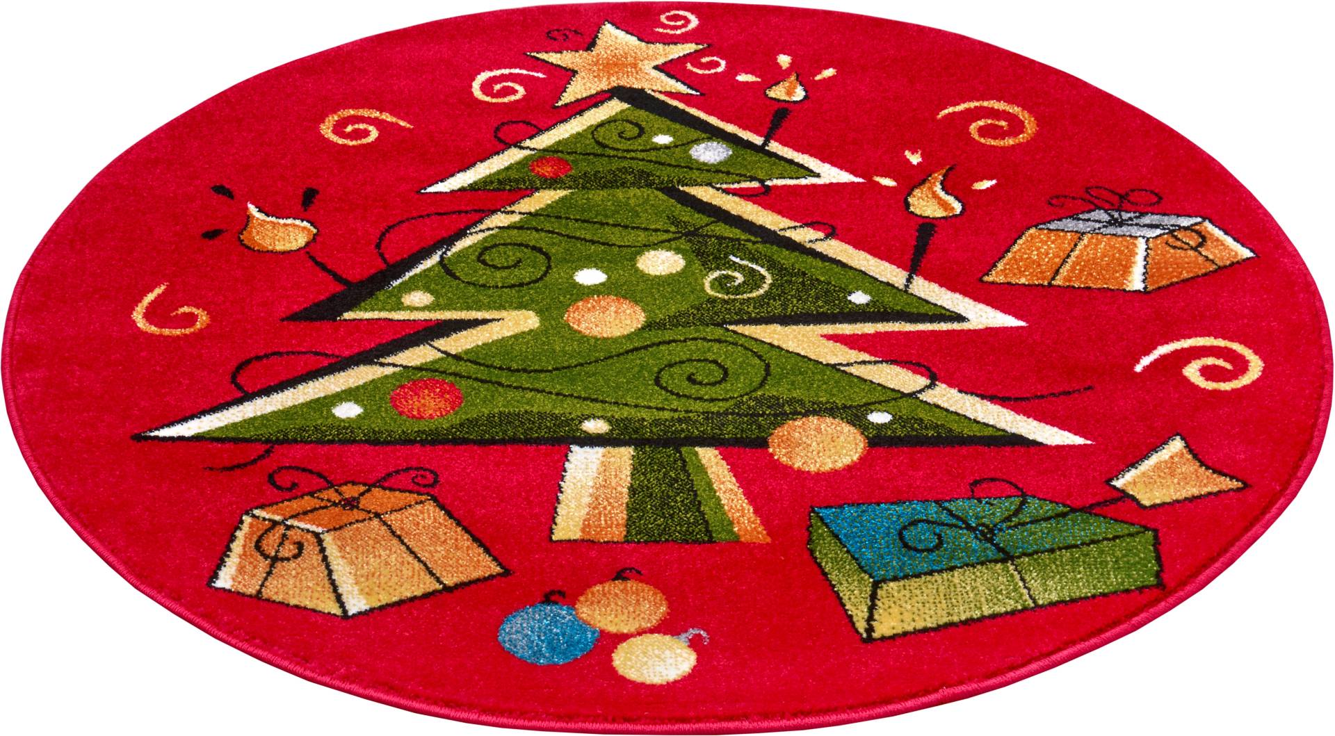 HANSE Home Teppich »Christmas Tree«, rund, Farbenfrohes Design, Spielunterlage, Festlich von HANSE Home