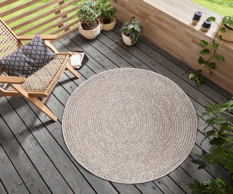 HANSE Home Teppich »Desert«, rund, 3 mm Höhe, In und Outdoor, Flachgewebe, wetterfest, pflegeleicht, robust von HANSE Home