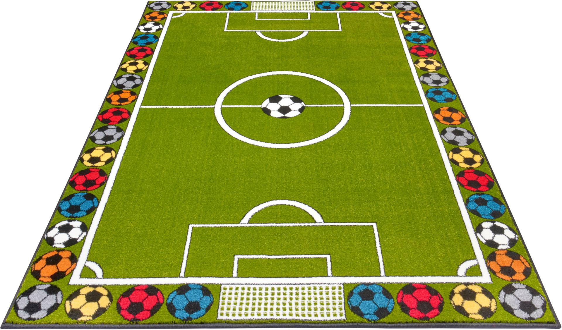 HANSE Home Teppich »Football Stadium«, rechteckig, 9 mm Höhe, Farbenfrohes Design, Spielunterlage, Fussball strapazierfähig von HANSE Home