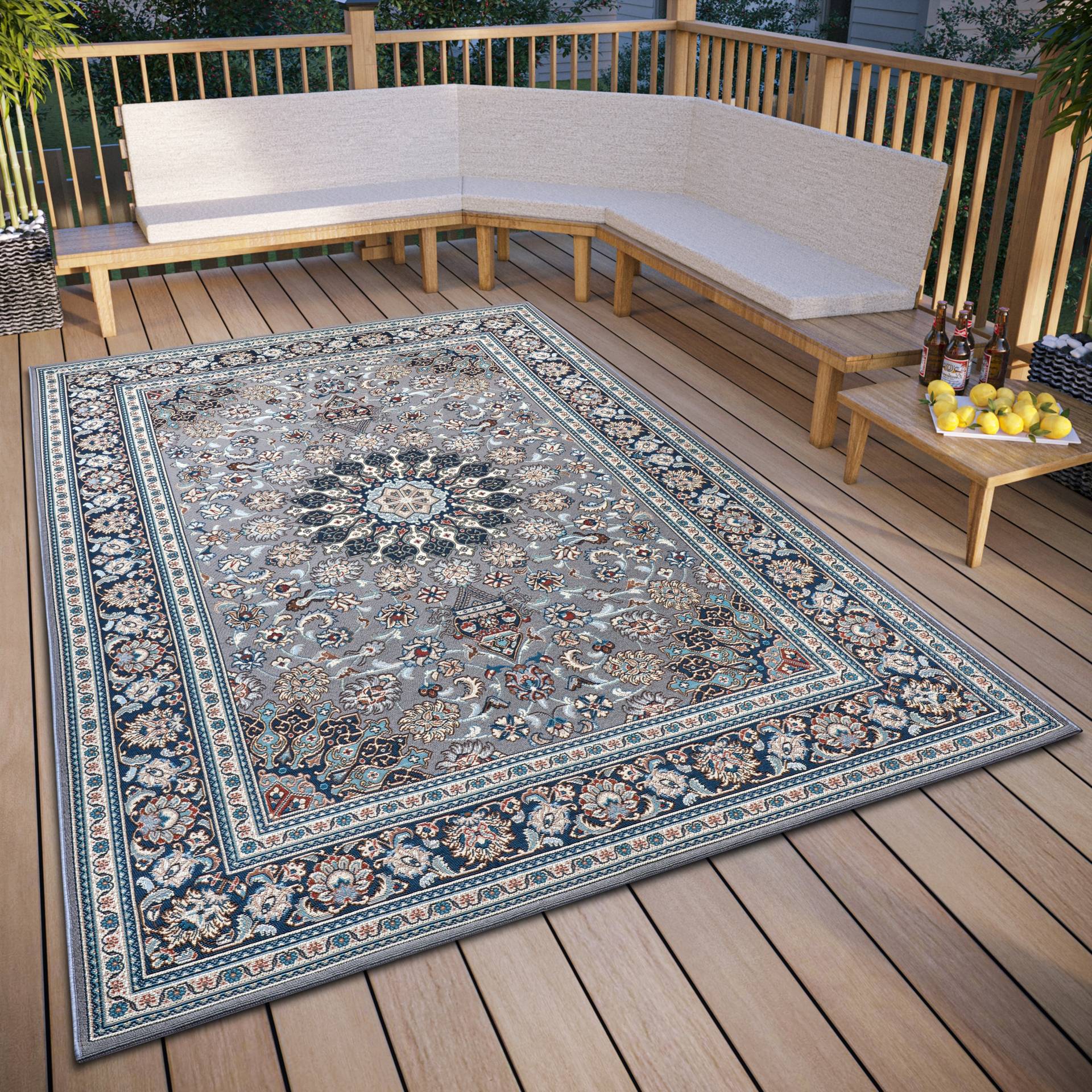 HANSE Home Teppich »Kadi«, rechteckig, 3 mm Höhe, In-& Outdoor, Teppich, Wetterfest, Balkon, Garten, Wohnzimmer, Orient HANSE Home Teppich »Kadi«, rechteckig, 3 mm Höhe, In-& Outdoor, Teppich, Wetterfest, Balkon, Garten, Wohnzimmer, Orient von HANSE Home
