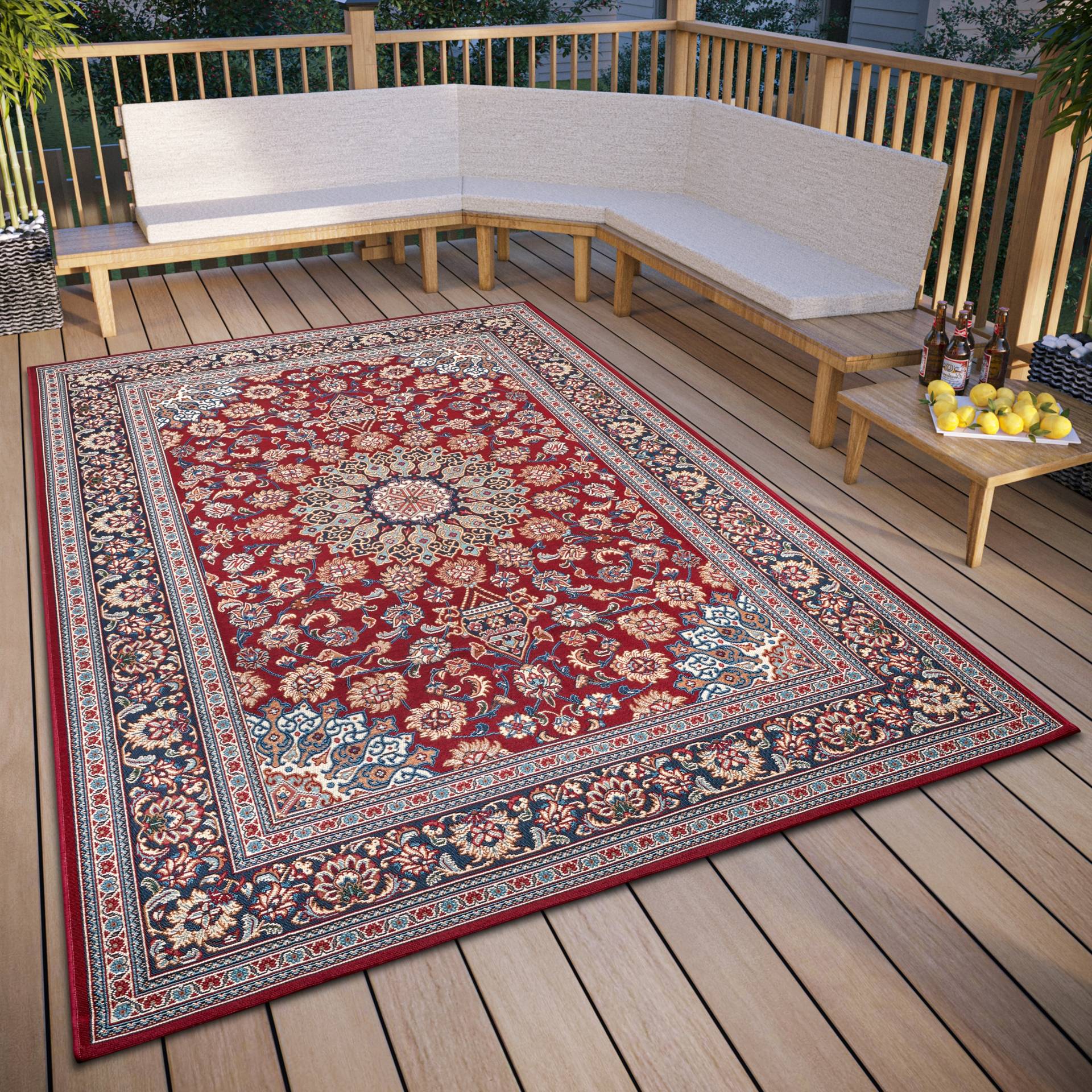 HANSE Home Teppich »Kadi«, rechteckig, 3 mm Höhe, In-& Outdoor, Teppich, Wetterfest, Balkon, Garten, Wohnzimmer, Orient HANSE Home Teppich »Kadi«, rechteckig, 3 mm Höhe, In-& Outdoor, Teppich, Wetterfest, Balkon, Garten, Wohnzimmer, Orient von HANSE Home