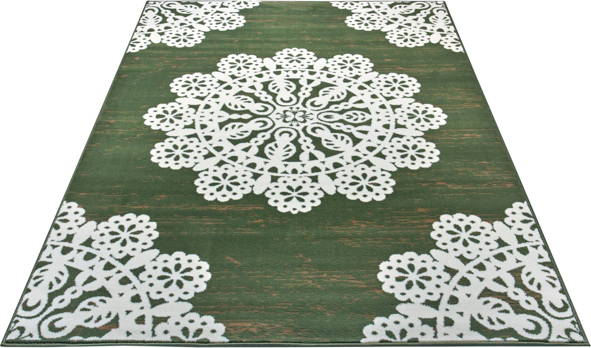 HANSE Home Teppich »Lace«, rechteckig, Kurzflor, Florales Motiv, ringsum gekettelt, Mandala von HANSE Home