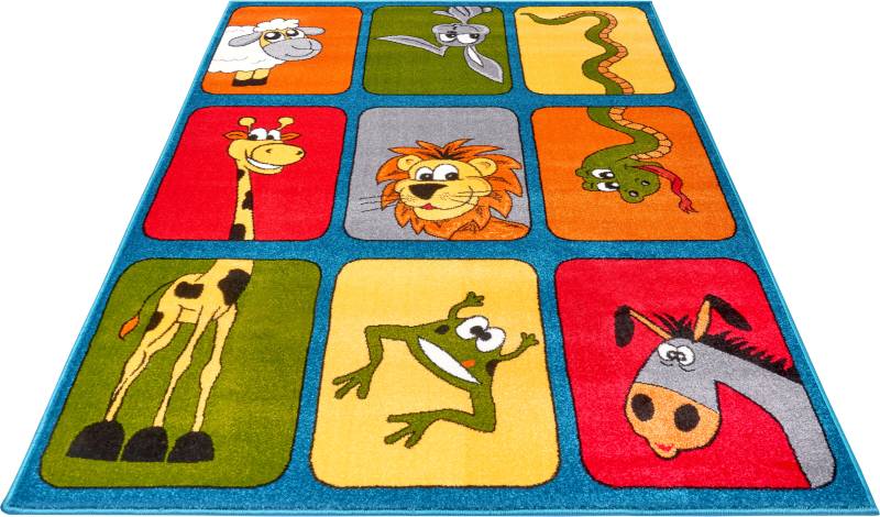 HANSE Home Teppich »Zoo Buddies«, rechteckig, Farbenfrohes Design, Spielunterlage, Tiere von HANSE Home