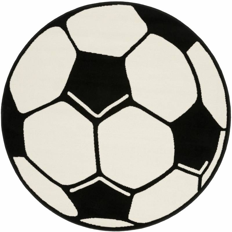 HANSE Home Kinderteppich »Fussball«, rund, 10 mm Höhe, Kinder-Teppich, Rutschfest, Kurzflor, Fussball, Kinderzimmer, Spiel von HANSE Home