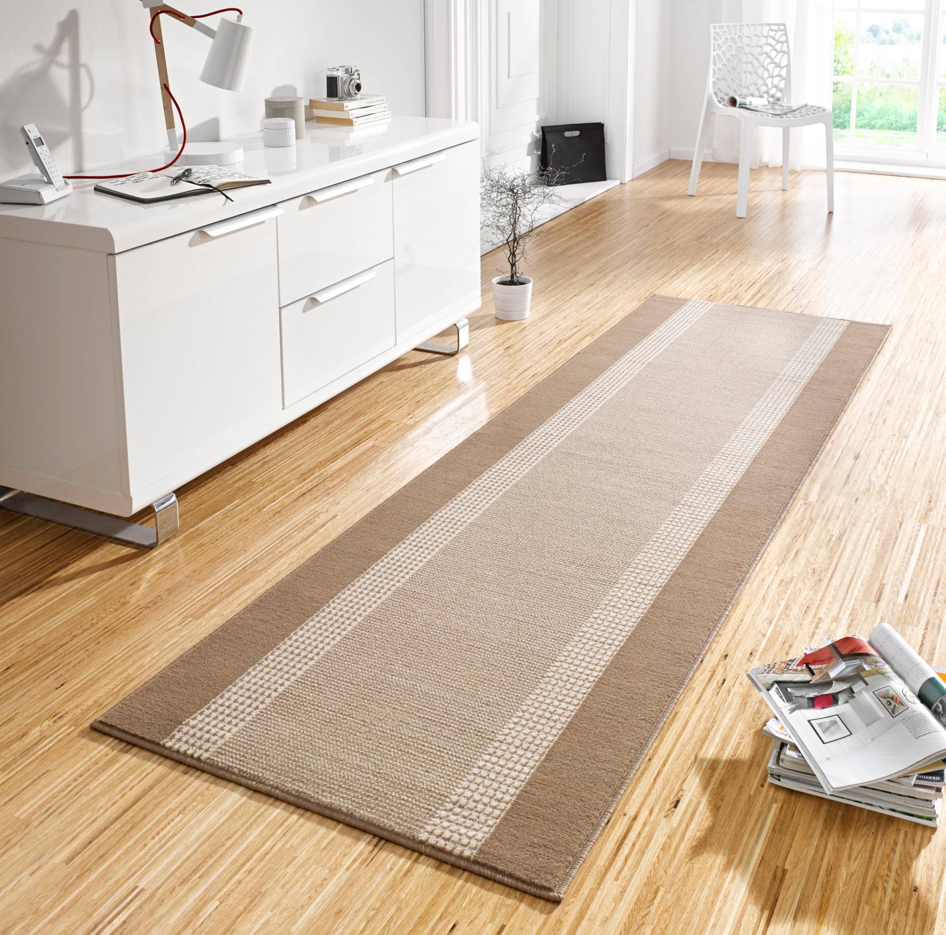 HANSE Home Teppich »Band«, rechteckig, 9 mm Höhe, Kurzflor, weich, Läufer Grössen, Wohnzimmer, Schlafzimmer, Esszimmer von HANSE Home