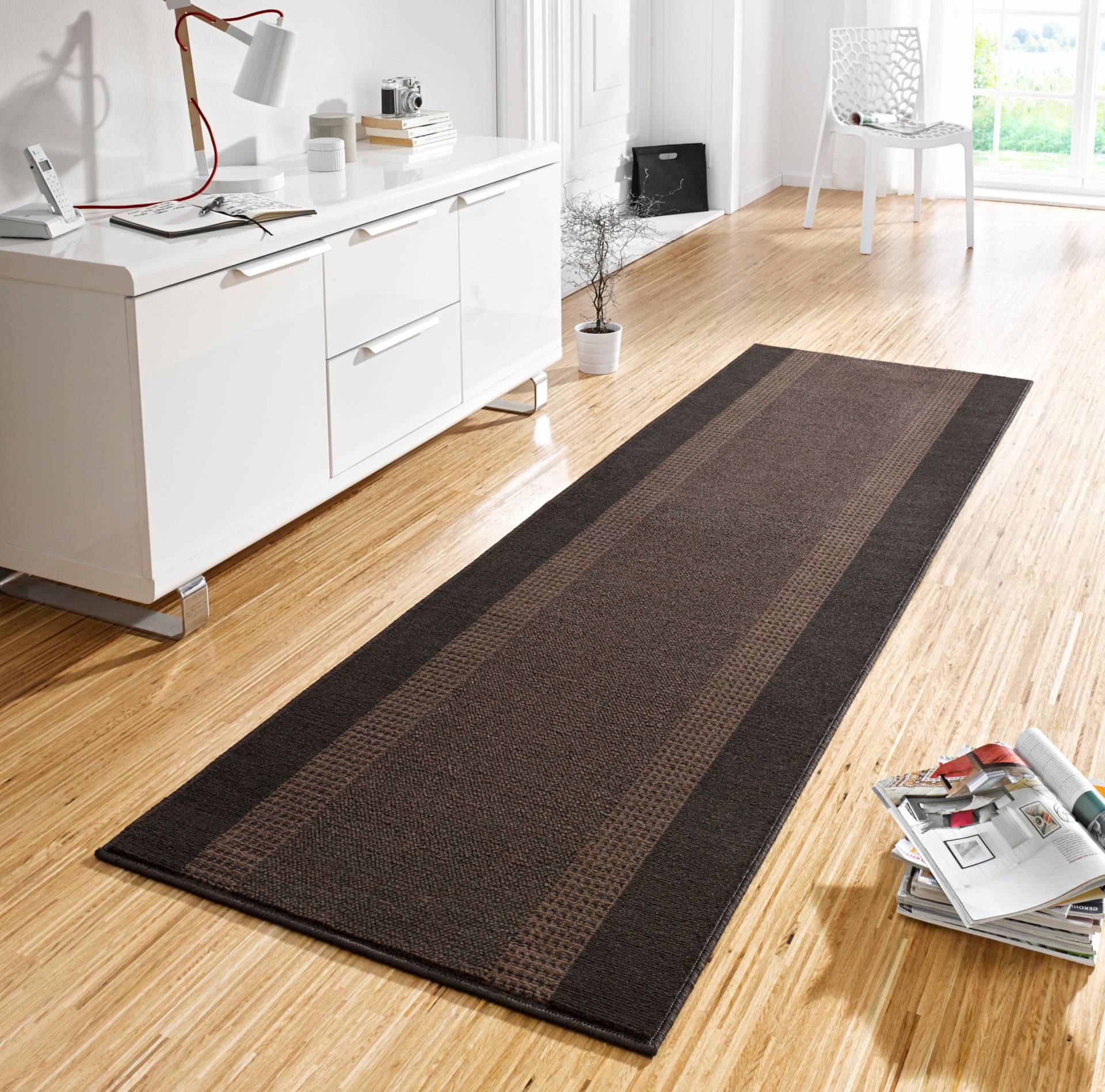 HANSE Home Teppich »Band«, rechteckig, 9 mm Höhe, Kurzflor, weich, Läufer Grössen, Wohnzimmer, Schlafzimmer, Esszimmer von HANSE Home