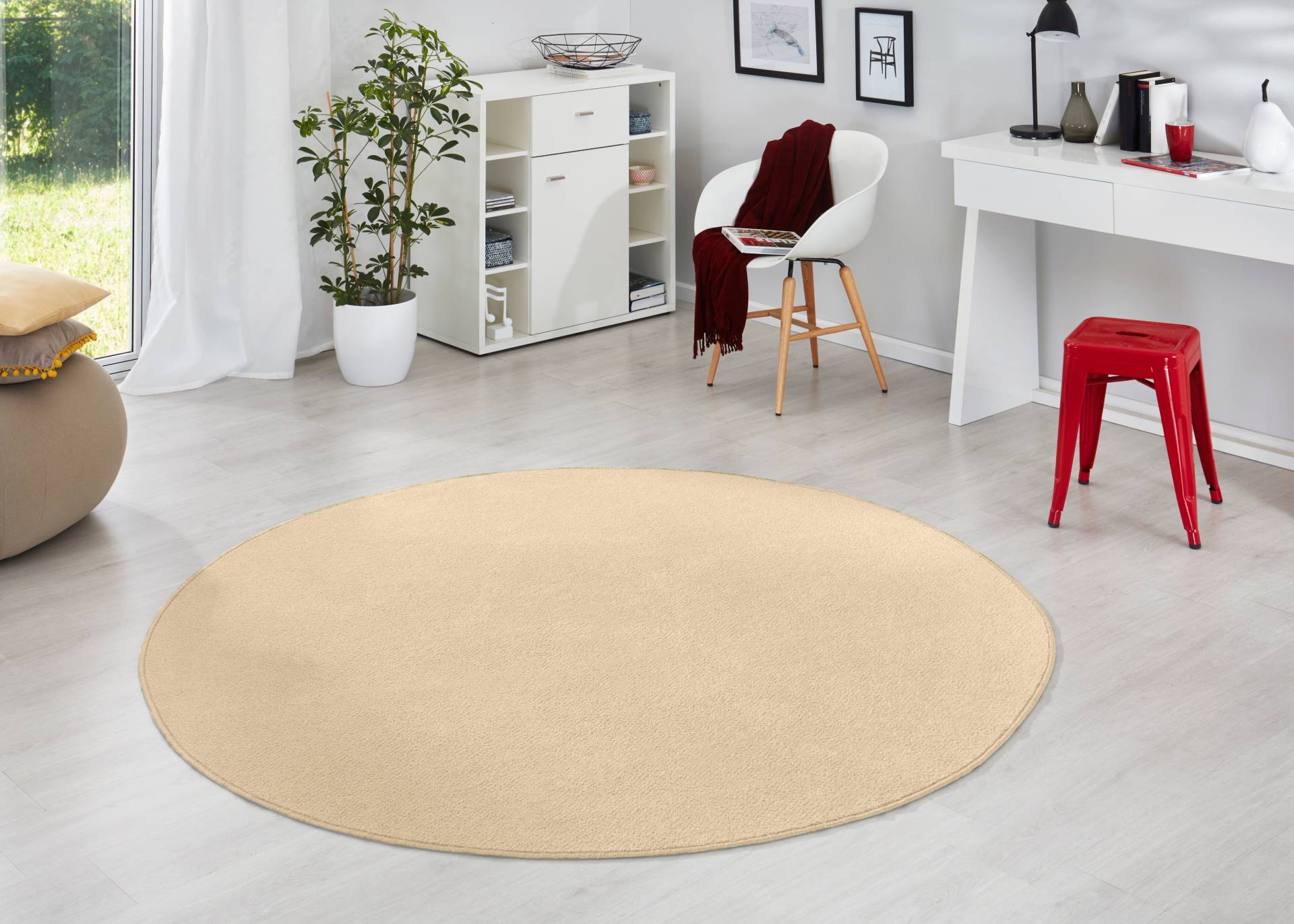 HANSE Home Teppich »Fancy«, rund, 7 mm Höhe, Kurzflor, Weich, Einfarbig, Wohnzimmer, Schlafzimmer, Esszimmer HANSE Home Teppich »Fancy«, rund, 7 mm Höhe, Kurzflor, Weich, Einfarbig, Wohnzimmer, Schlafzimmer, Esszimmer von HANSE Home