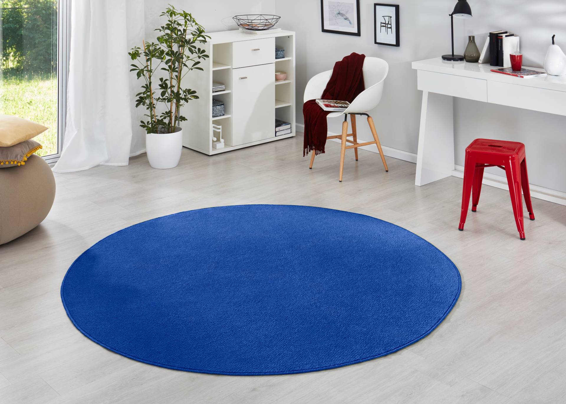 HANSE Home Teppich »Fancy«, rund, 7 mm Höhe, Kurzflor, Weich, Einfarbig, Wohnzimmer, Schlafzimmer, Esszimmer von HANSE Home