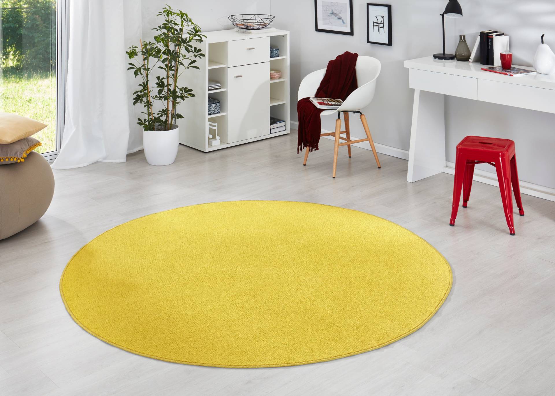 HANSE Home Teppich »Fancy«, rund, 7 mm Höhe, Kurzflor, Weich, Einfarbig, Wohnzimmer, Schlafzimmer, Esszimmer HANSE Home Teppich »Fancy«, rund, 7 mm Höhe, Kurzflor, Weich, Einfarbig, Wohnzimmer, Schlafzimmer, Esszimmer von HANSE Home