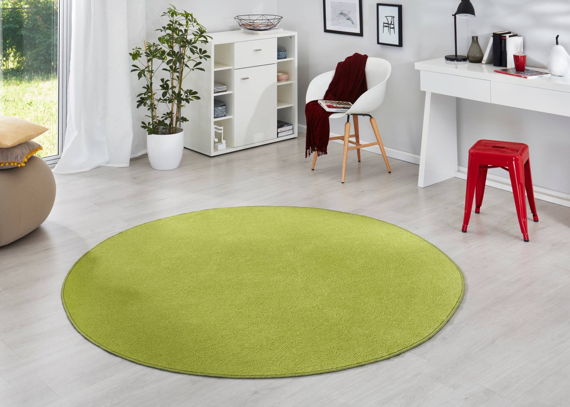 HANSE Home Teppich »Fancy«, rund, Kurzflor, Weich, Einfarbig, Wohnzimmer, Schlafzimmer, Esszimmer von HANSE Home