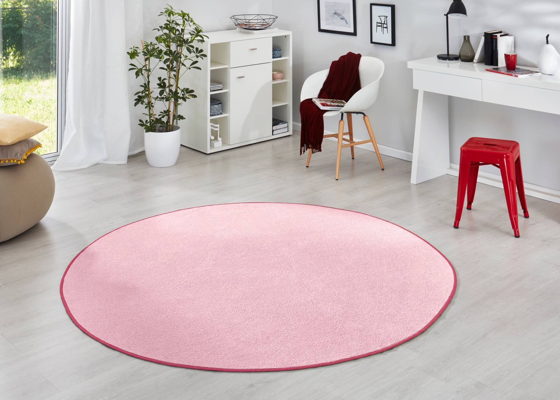 HANSE Home Teppich »Fancy«, rund, Kurzflor, Weich, Einfarbig, Wohnzimmer, Schlafzimmer, Esszimmer von HANSE Home