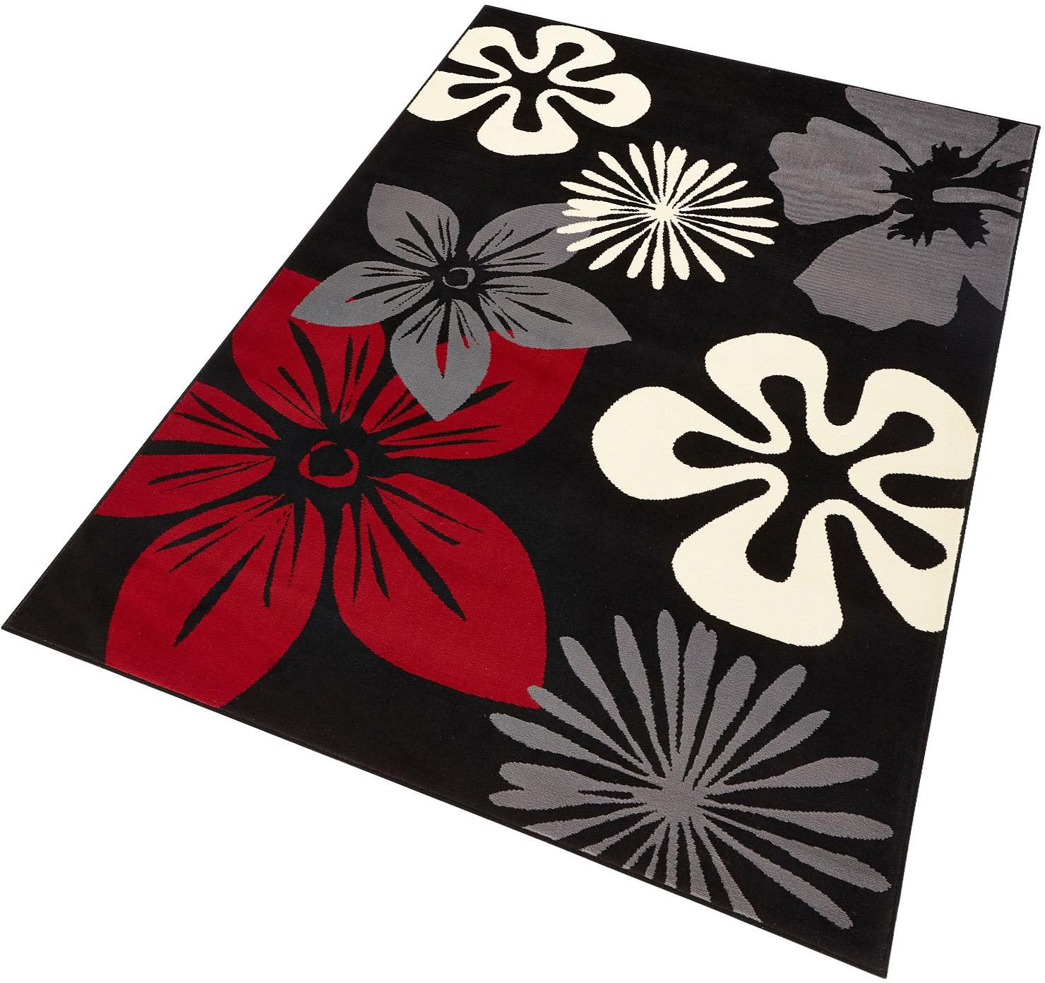 HANSE Home Teppich »Flora«, rechteckig, Kurzflor, Blumen Design, Kräftige Farben, ringsum gekettelt, Robust von HANSE Home