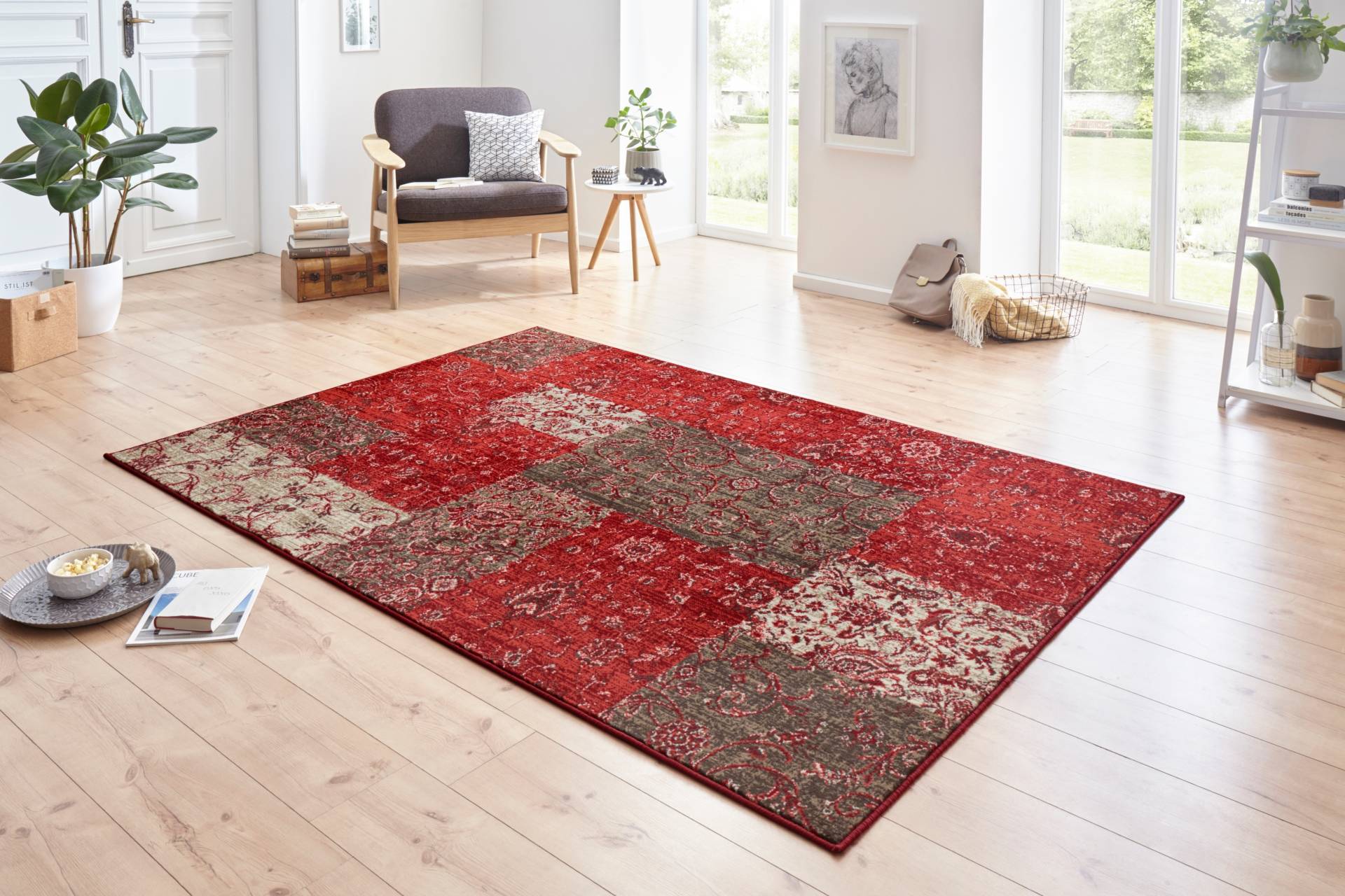 HANSE Home Teppich »Kirie«, rechteckig, 9 mm Höhe, Patchwork, Kurzflor, Teppichläufer, Modern, Vintage, Wohnzimmer, Flur HANSE Home Teppich »Kirie«, rechteckig, 9 mm Höhe, Patchwork, Kurzflor, Teppichläufer, Modern, Vintage, Wohnzimmer, Flur von HANSE Home