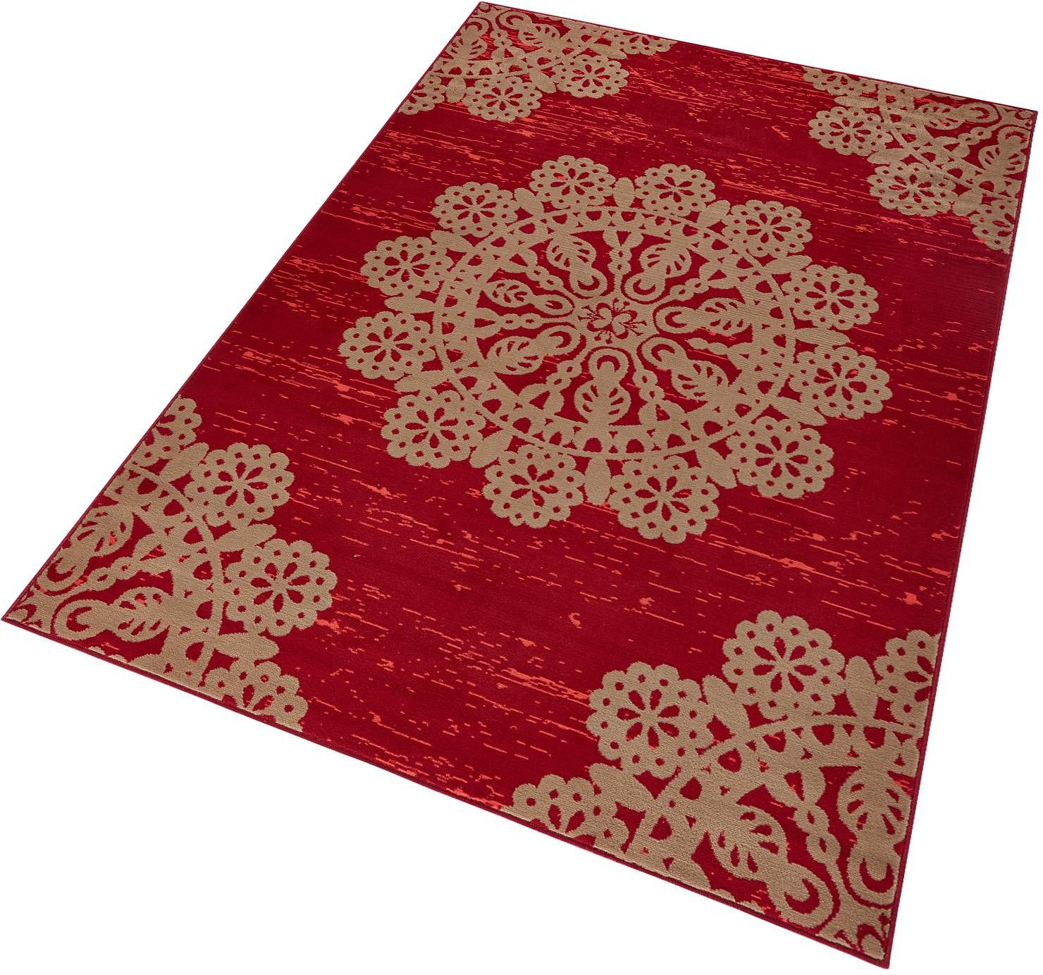 HANSE Home Teppich »Lace«, rechteckig, Kurzflor, Florales Motiv, ringsum gekettelt, Mandala von HANSE Home