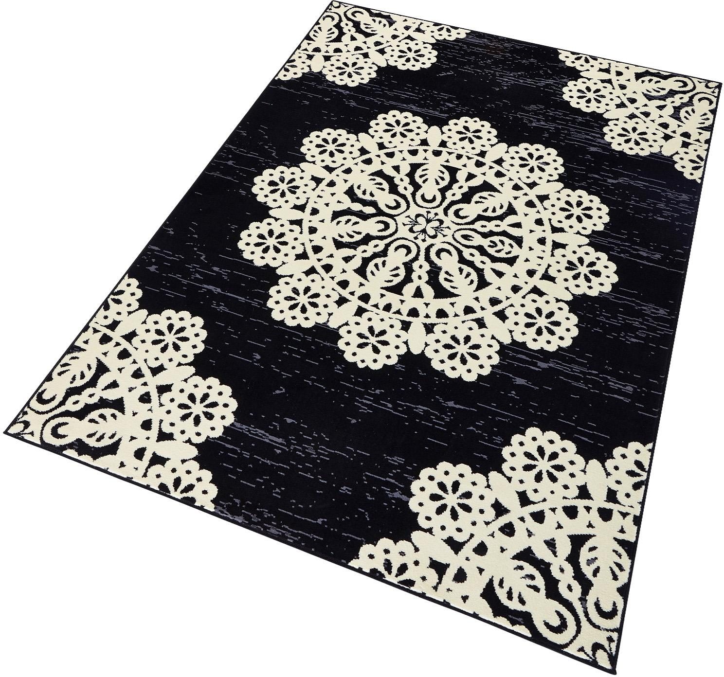 HANSE Home Teppich »Lace«, rechteckig, Kurzflor, Florales Motiv, ringsum gekettelt, Mandala von HANSE Home