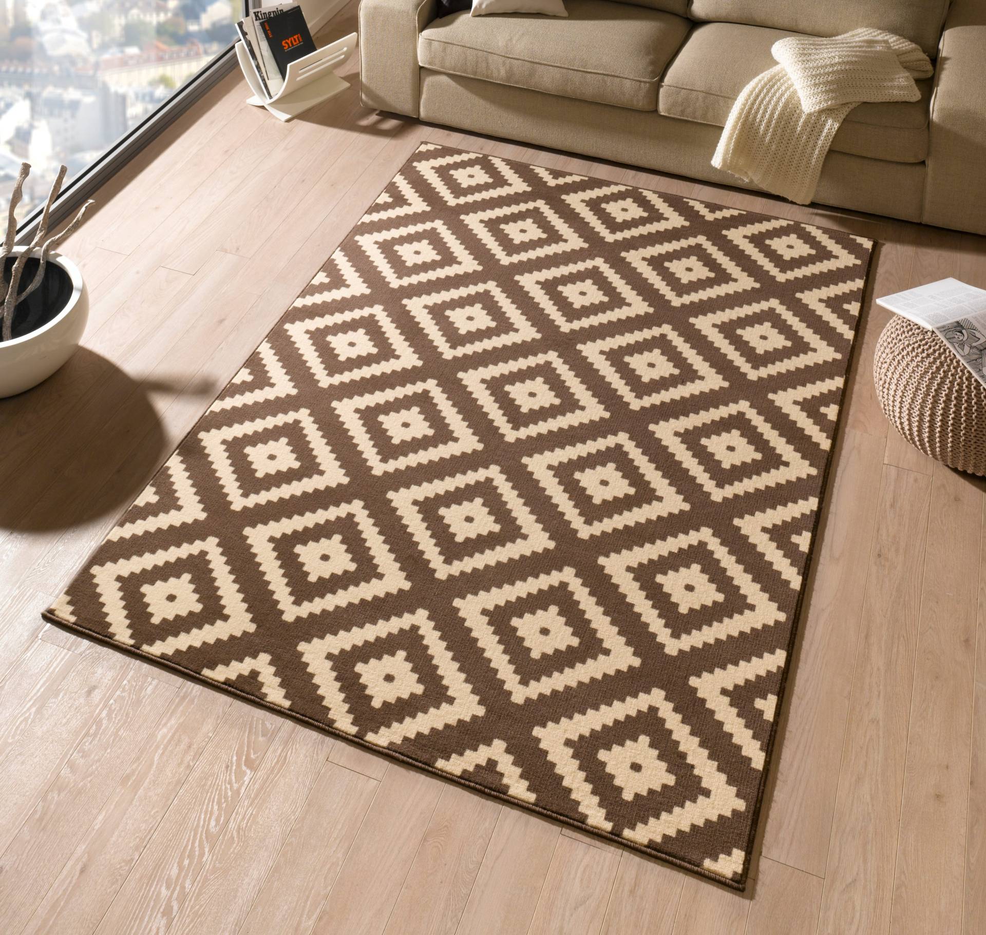 HANSE Home Teppich »Raute«, rechteckig, 9 mm Höhe, Läufer, Kurzflor, Skandi, Raute, Wohnzimmer, Schlafzimmer, Flur HANSE Home Teppich »Raute«, rechteckig, 9 mm Höhe, Läufer, Kurzflor, Skandi, Raute, Wohnzimmer, Schlafzimmer, Flur von HANSE Home
