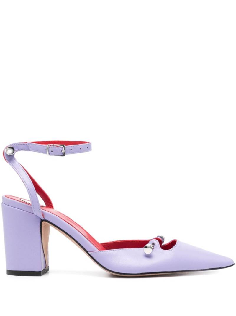 HARDOT 80mm leather pumps - Purple von HARDOT