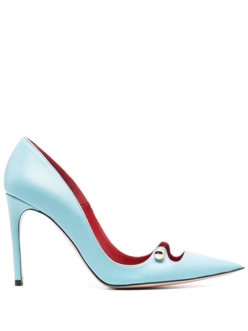 HARDOT More 100mm leather pumps - Blue von HARDOT