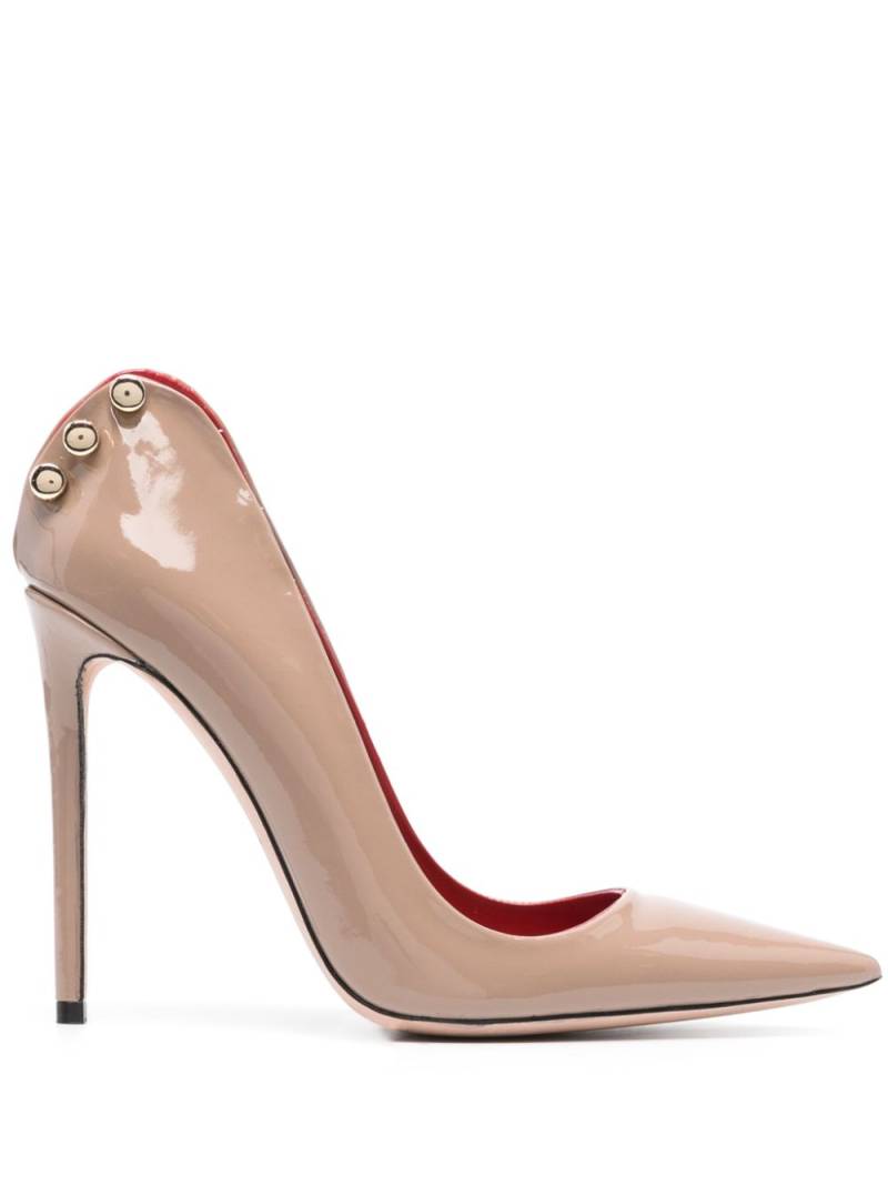 HARDOT Supreme Ass 101mm patent-finish pumps - Neutrals von HARDOT