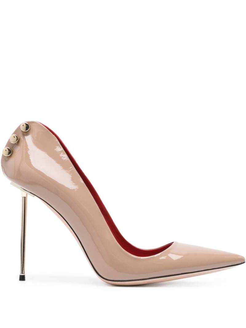 HARDOT Supreme Ass Metallic-heel 101mm patent-finish pumps - Neutrals von HARDOT