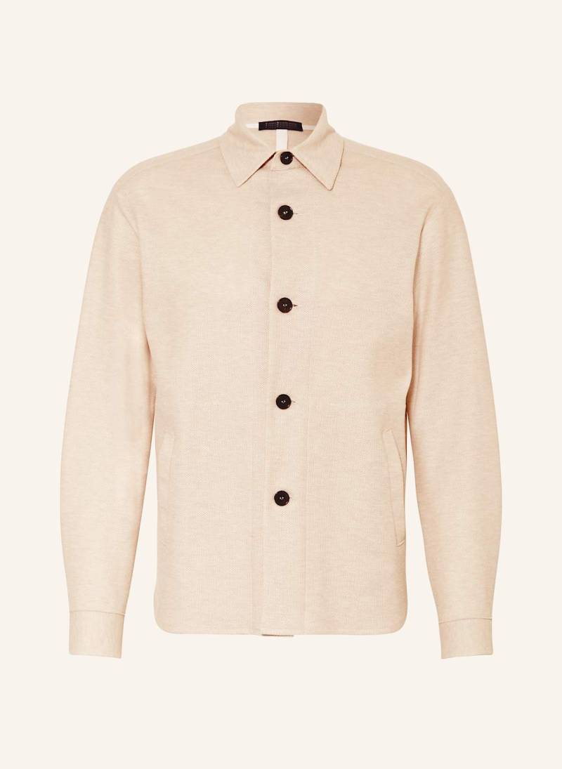 Harris Wharf London Piqué-Overshirt beige von HARRIS WHARF LONDON