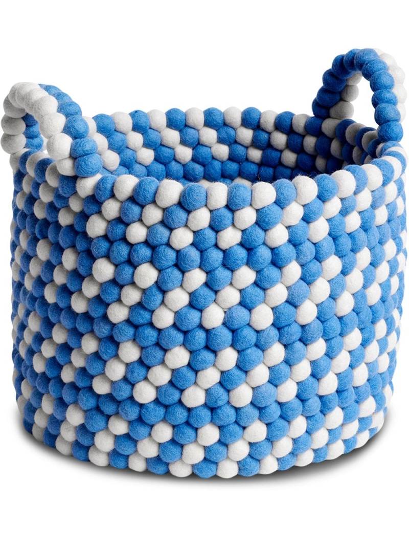 HAY Bead wool basket - Blue von HAY