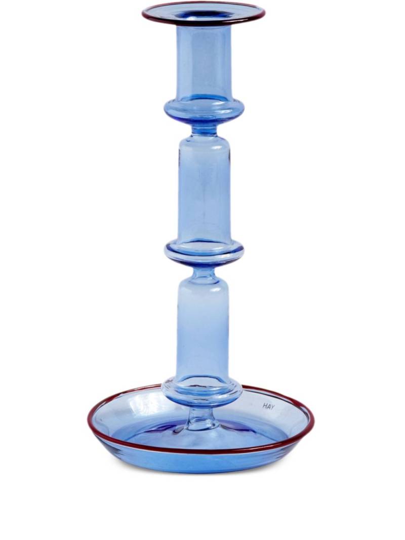 HAY Flare Tall candle holder - Blue von HAY