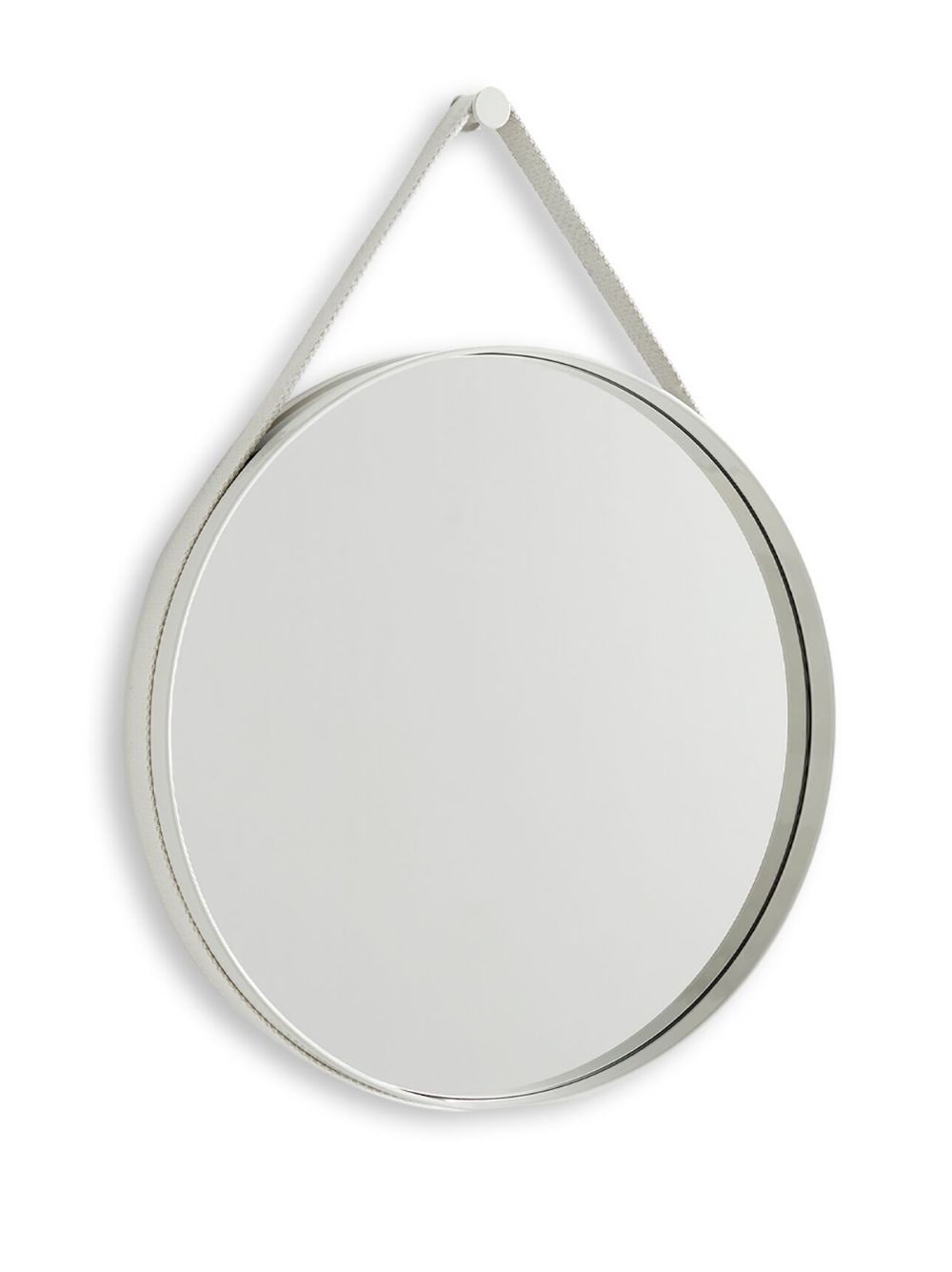 HAY Strap Mirror No 2 circular-design mirror - Grey von HAY