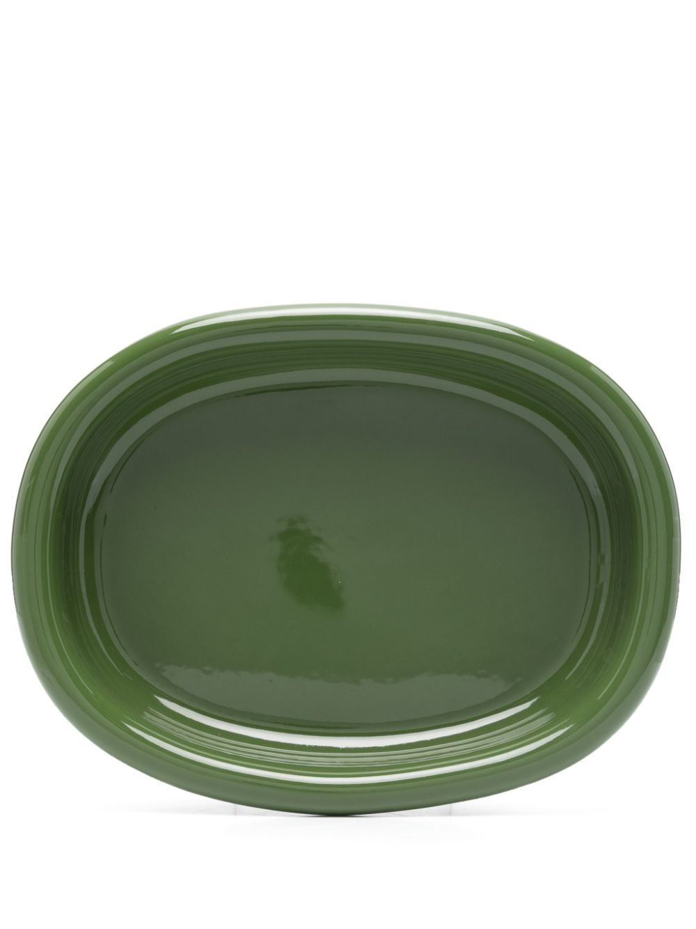 HAY x Rui Pereira Barro Oval dish (6cm x 27cm) - Green von HAY