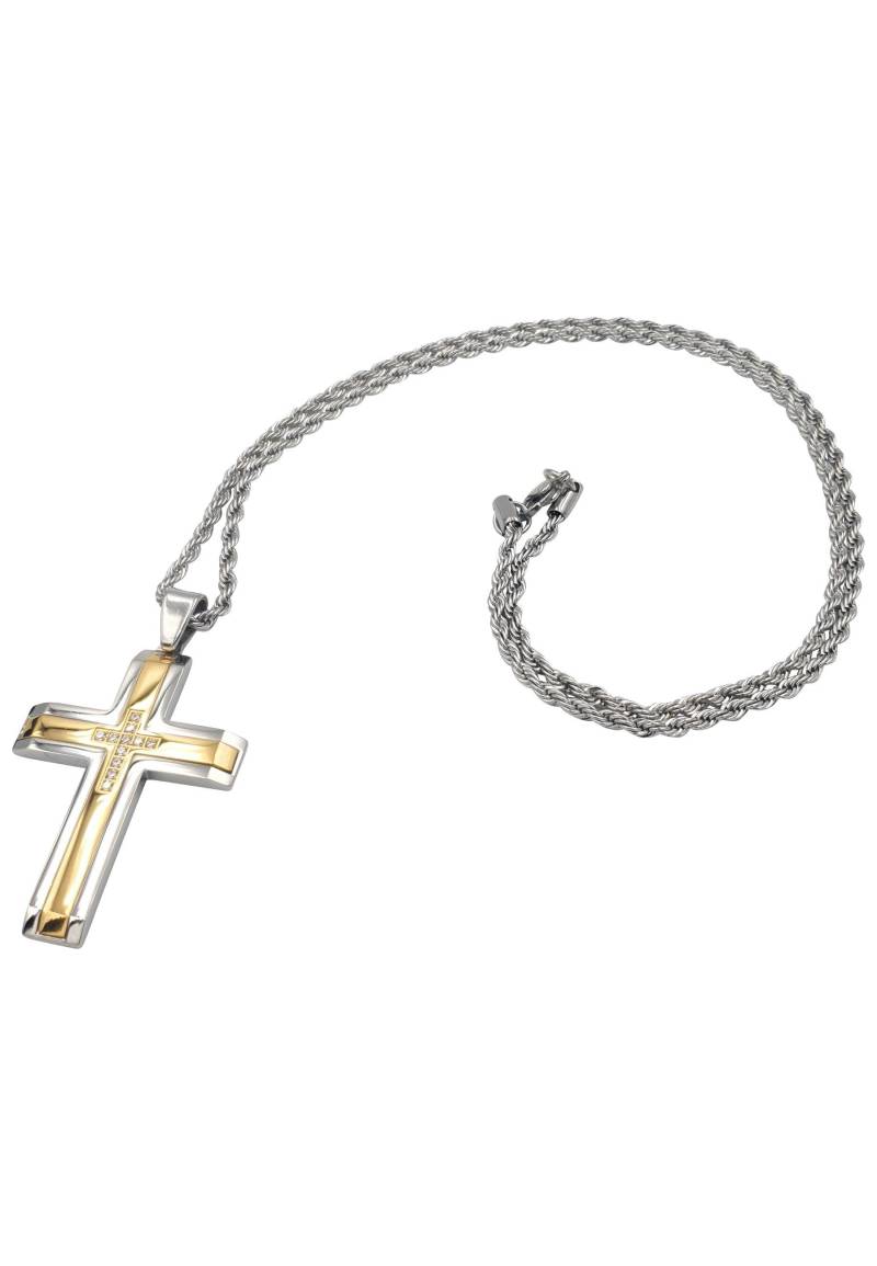 Kreuz Kette Damen Silber 60 cm von HEBE JEWELS