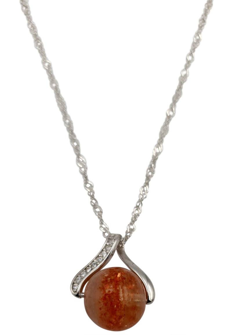 Naturstein Kette Damen Orange Bunt ONE SIZE von HEBE JEWELS